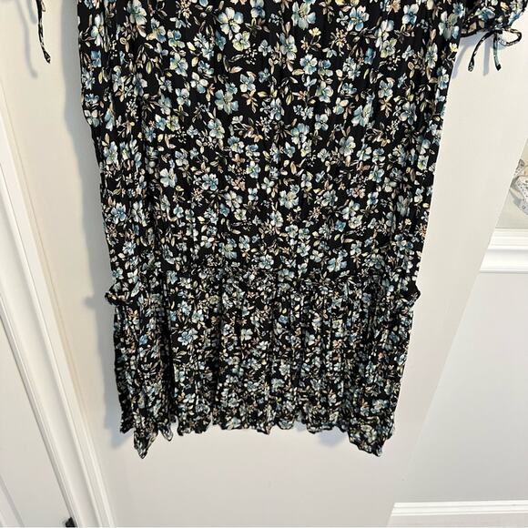 Anthropologie Current Air Blue Floral Mini Dress Small - Picture 5 of 15